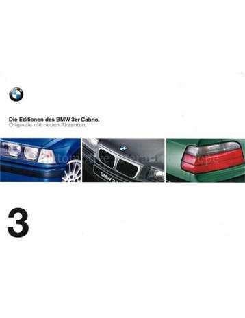 1999 BMW 3 SERIE CABRIOLET EDITIES BROCHURE DUITS
