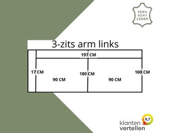 Leren elementenbank Match - element 3 zits arm links, Antiek en Kunst, Ophalen of Verzenden