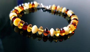 Amber Vintage Baltisch barnsteen armband - Uniseks- 5 g