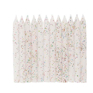 Kaarsen Glitter 7cm 24st, Verzenden