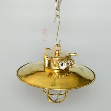 Plafonnier - Laiton, Verre