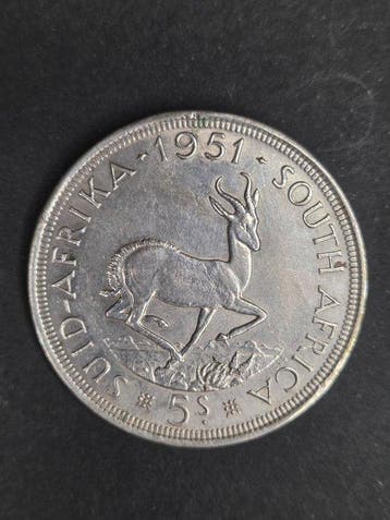 Zuid-Afrika. George VI. 5 Shillings 1951 (Zonder