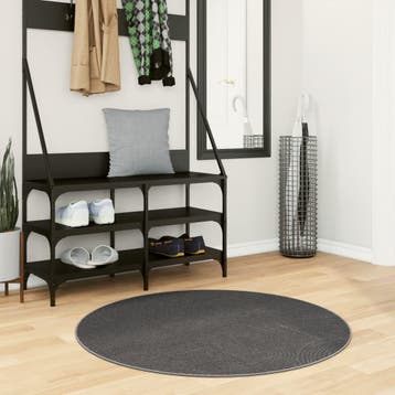 vidaXL Vloerkleed IZA laagpolig Scandinavisch Ø 100 cm, Verzenden, Nieuw