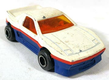 Vintage Majorette 206 Pontiac Fiero, wit, schaal 1:55, Verzenden