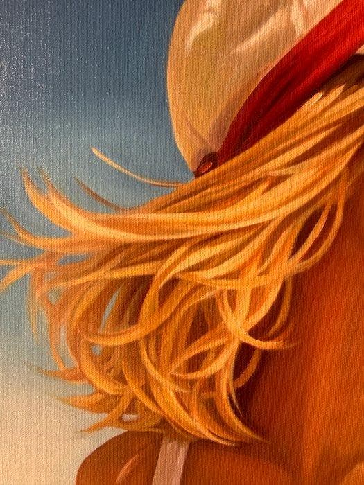 Laura Anton - Belle Fille en Eté, Antiek en Kunst, Kunst | Schilderijen | Modern