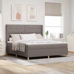 vidaXL Boxspring bed met matras met hoofdeinde Taupe 180 x, Verzenden, Nieuw