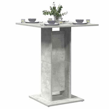 vidaXL Bistrotafel 60x60x75 cm bewerkt hout betongrijs, Verzenden, Nieuw