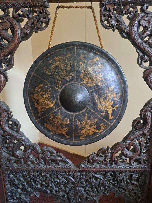 Muziekinstrument uit Birma - Slagwerkinstrument (mijn vader, Musique & Instruments, Instruments à vent | Flûtes à bec