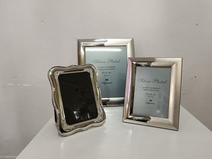 Cadre - plaqué argent - Marcos bain dargent, Antiquités & Art, Antiquités | Argent & Or