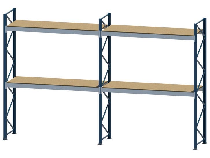 Palletstelling - 3 staanders 4000x1100mm - Tot. lengte: 6m30, Articles professionnels, Aménagement de Bureau & Magasin | Entrepôt, Rayonnage & Stockage