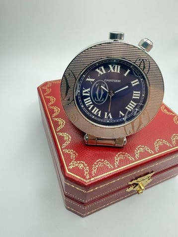 Reisklok - Cartier - Staal - 2000-2010 - Pasha Reiswekker, Antiek en Kunst