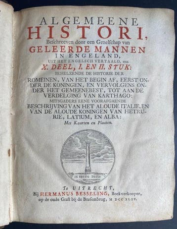 Gezelschap van Geleerde Mannen - Algemeene Historie