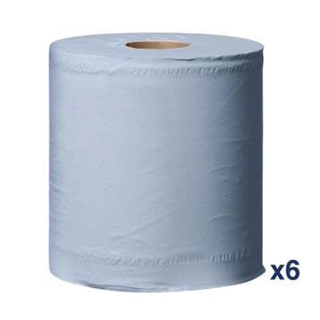 Centrefeed handdoekrollen blauw | 6 stuks | 2 laags | 450, Verzenden, Nieuw in verpakking