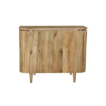 Dressoir Mangohout Ovalis 100 cm, Huis en Inrichting, Kasten | Dressoirs, Verzenden, Nieuw, Overige houtsoorten, Industriële meubels