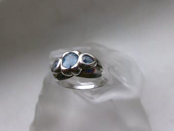 Zilver, Topaas - Ring - Art Deco-stijl - Gratis verzending