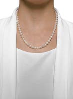 Halsketting - 14 karaat Witgoud Parel, Handtassen en Accessoires, Kettingen, Nieuw