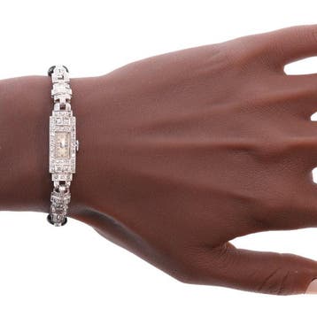 Armband Platina - Diamant - Vintage horloge uit 1920, Nieuw