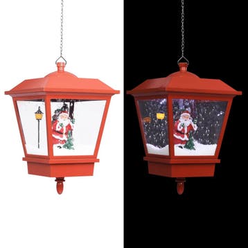 vidaXL Kersthanglamp met LED-lamp en kerstman 27x27x45 cm, Verzenden, Nieuw