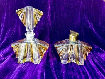 Art Deco Toiletset (6) - Val Saint Lambert - Glas - Bohemen, Antiquités & Art