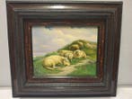 A. Dielens (XX) - Rustende schapen, Antiquités & Art