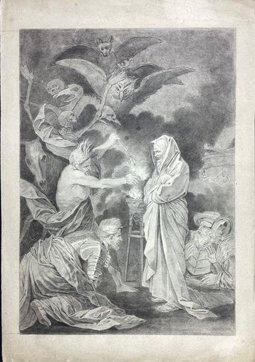 Salvator Rosa (1615-1673), D’après - Saul e la strega di