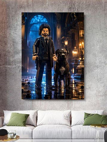 Shayer - Lego John Wick – Built for Revenge - XL - 60x80cm -