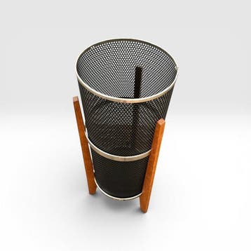 Paraplustandaard/rek - Teak, Metaal - Design uit het midden
