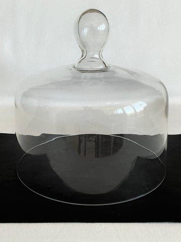 Stolp - Antieke glazen Stolp voor Kaas of Gebak - Artisanaal