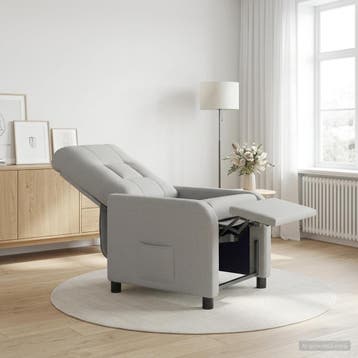vidaXL Recliner Wolkgrijs Stof, Verzenden, Nieuw