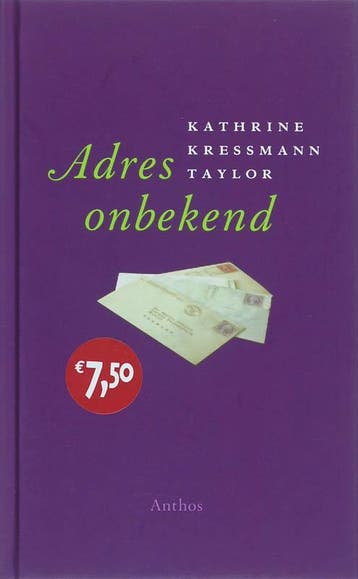 Adres onbekend 9789041412157 Kathrine Kressmann Taylor, Verzenden, Gelezen, Kathrine Kressmann Taylor