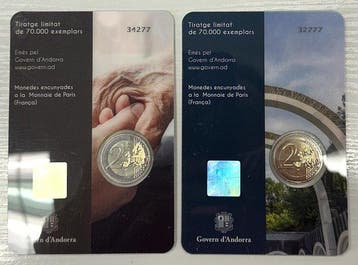 Andorra. 2 Euro 2021 Merixtell + Personnes âgées (2