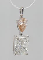 Zonder minimumprijs - Hanger - 14 karaat Witgoud - 2.20ct.