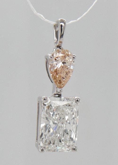 Zonder minimumprijs - Hanger - 14 karaat Witgoud - 2.20ct., Handtassen en Accessoires, Antieke sieraden