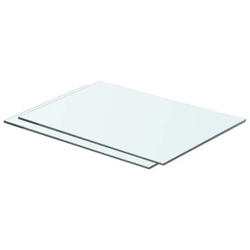 vidaXL Schappen 2 st 50x30 cm glas transparant, Verzenden, Nieuw
