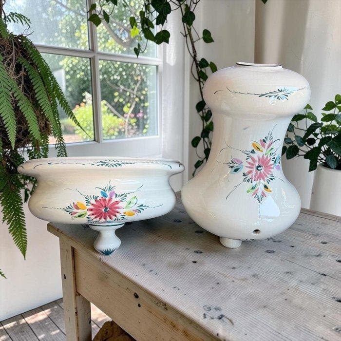 Vintage Ensemble de toilette (3) - Country House - Faïence, Antiquités & Art, Curiosités & Brocante