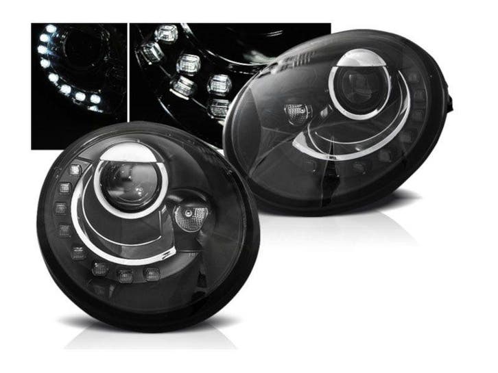 LED Dagrijverlichting koplampen Black geschikt voor VW New, Auto-onderdelen, Verlichting, Nieuw, Volkswagen, Verzenden