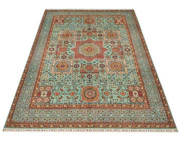 Afghan, Ziegler Kazak, Handgeknoopt traditioneel Mamlouk, Nieuw
