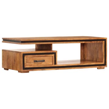 vidaXL Salontafel 100x45x33 cm massief acaciahout, Huis en Inrichting, Verzenden, Nieuw