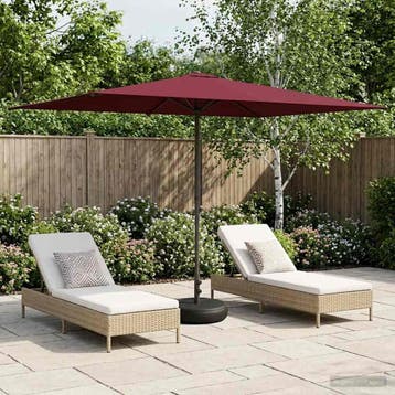 vidaXL Tuinparasol met voet 200 x 300 cm Polyester, Verzenden, Nieuw