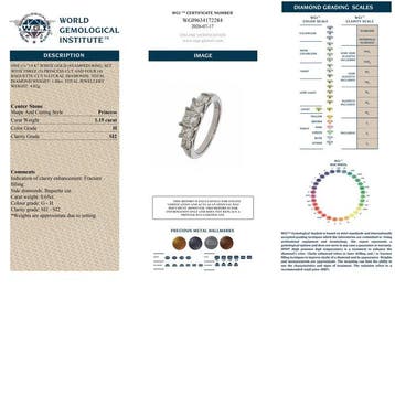 Verlovingsring - 14 karaat Witgoud - 1.80ct. tw. Diamant