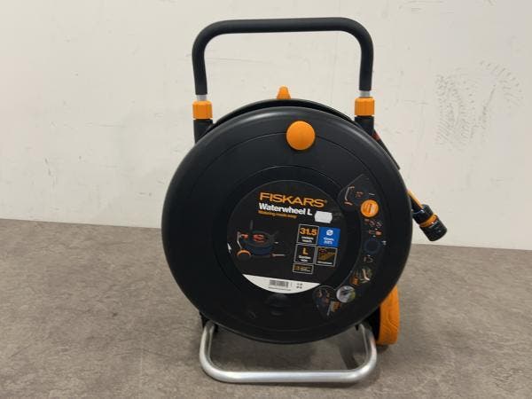 Veiling - Fiskars slanghaspel 30m Waterwheel L, Tuin en Terras, Tuinslangen