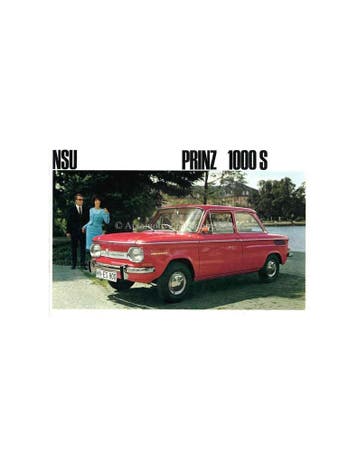1965 NSU PRINZ 1000 S BROCHURE DUITS