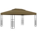 vidaXL Prieel 180 g/m² 3x4 m taupe, Verzenden, Nieuw