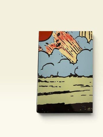 Tintin - Tintin - plaque émaillée lune - 35x35cm, Nieuw