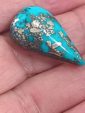 Turquoise Cabochon - Hoogte: 26 mm - Breedte: 16 mm- 5.8 g, Collections, Minéraux & Fossiles