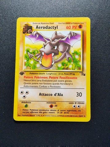 Pokémon - 6 Card - Aerodactyl - Zapdos - Haunter - Hitmonlee, Hobby en Vrije tijd, Verzamelkaartspellen | Pokémon, Nieuw