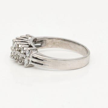 Ring - 14 karaat Witgoud - Diamant, Nieuw