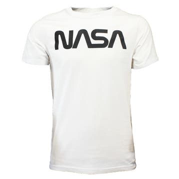 NASA Logo T-Shirt Wit - Officiële Merchandise
