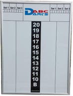 ABC Darts – Whiteboard Scorebord Met Aluminium Omlijsting, Sport en Fitness, Darts, Ophalen of Verzenden, Nieuw, Overige typen