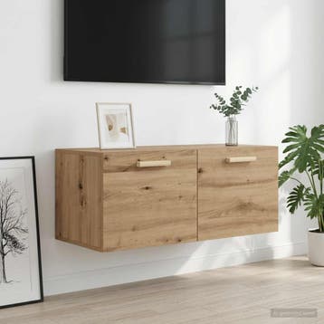 vidaXL Wandkast Muurmontage Artisanaal eiken 80 x 36,5 x 35, Huis en Inrichting, Kasten | Wandmeubels, Verzenden, Nieuw